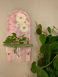 Maranta Moon Creations - Pink with Daisies Propagation Art Hanging