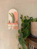 Maranta Moon Creations - White & Peach Aesthetic with Fern Frond Propagation Art Hanging